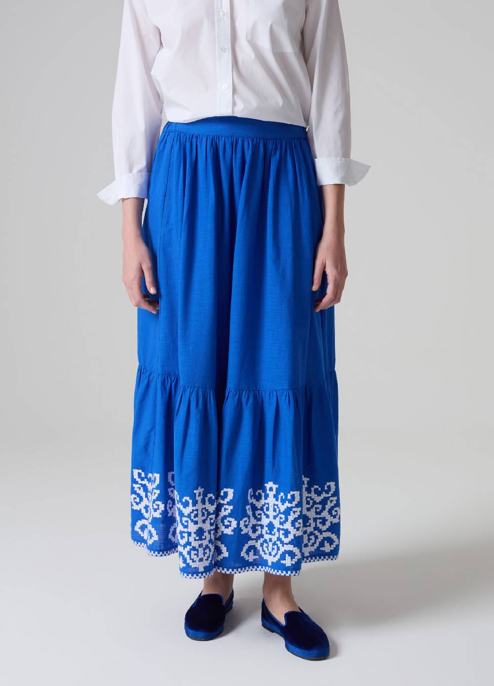 Ovs Gonna lunga con balza ricamo etnico Online