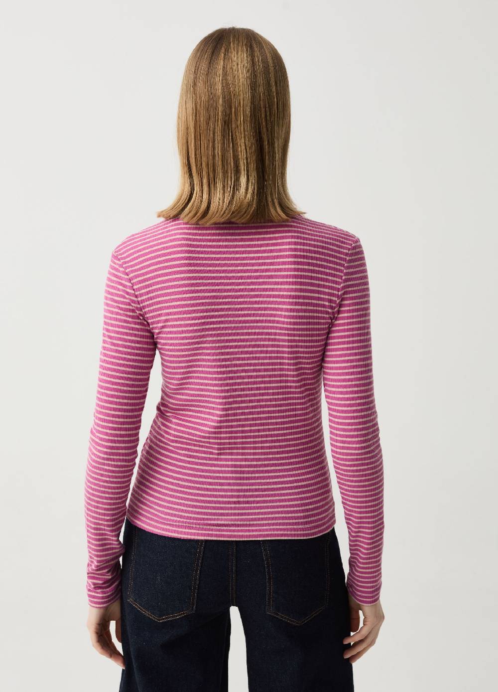 Ovs T-shirt a righe con maniche lunghe e nodo Outlet