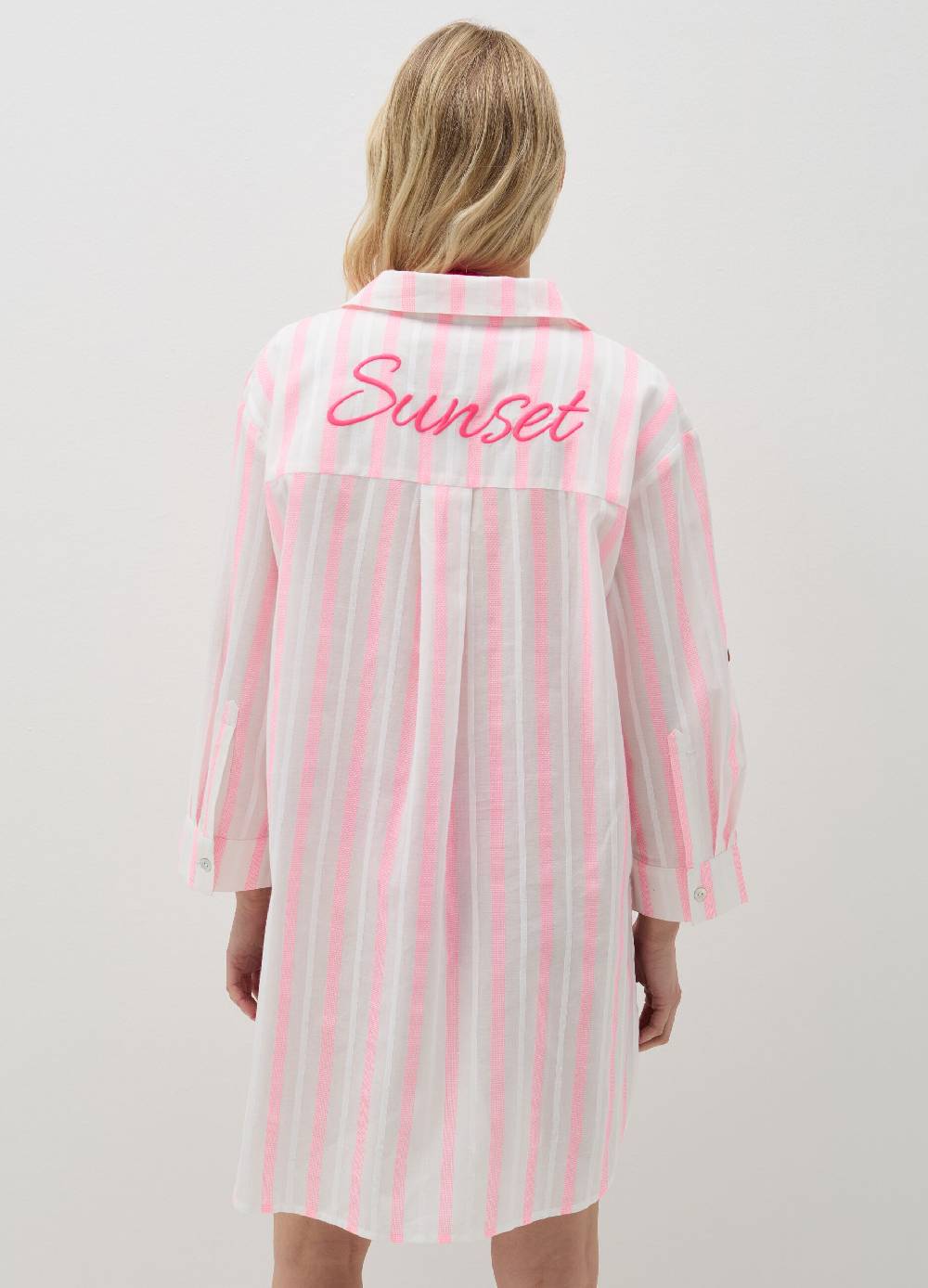 Ovs Camicia copri costume a righe con ricamo Offerte