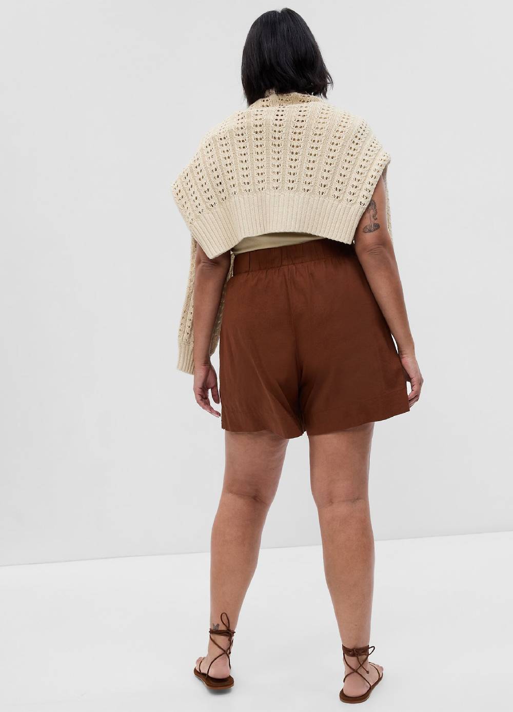 Ovs Shorts pull on in lino e viscosa Hotsell