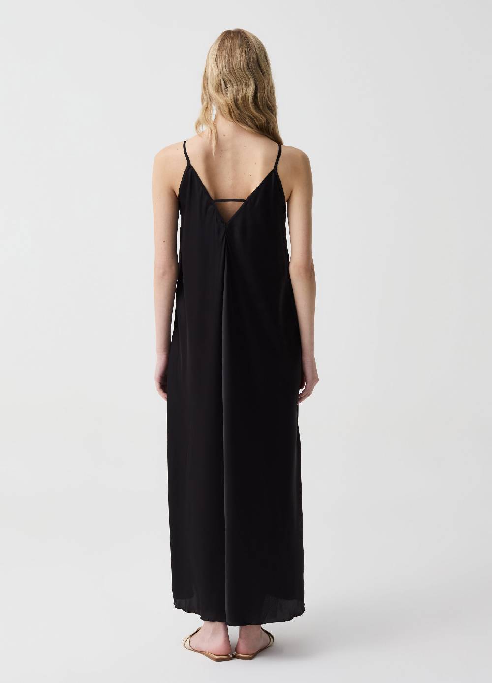 Ovs Vestito lungo in satin con spalline sottili Moda