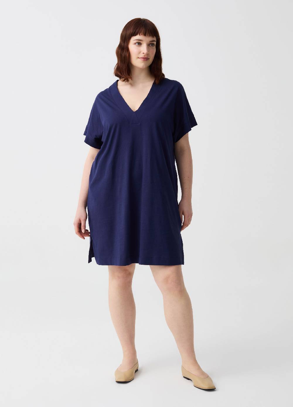 Ovs Abito Essential corto in jersey con scollo a V Curvy Italia