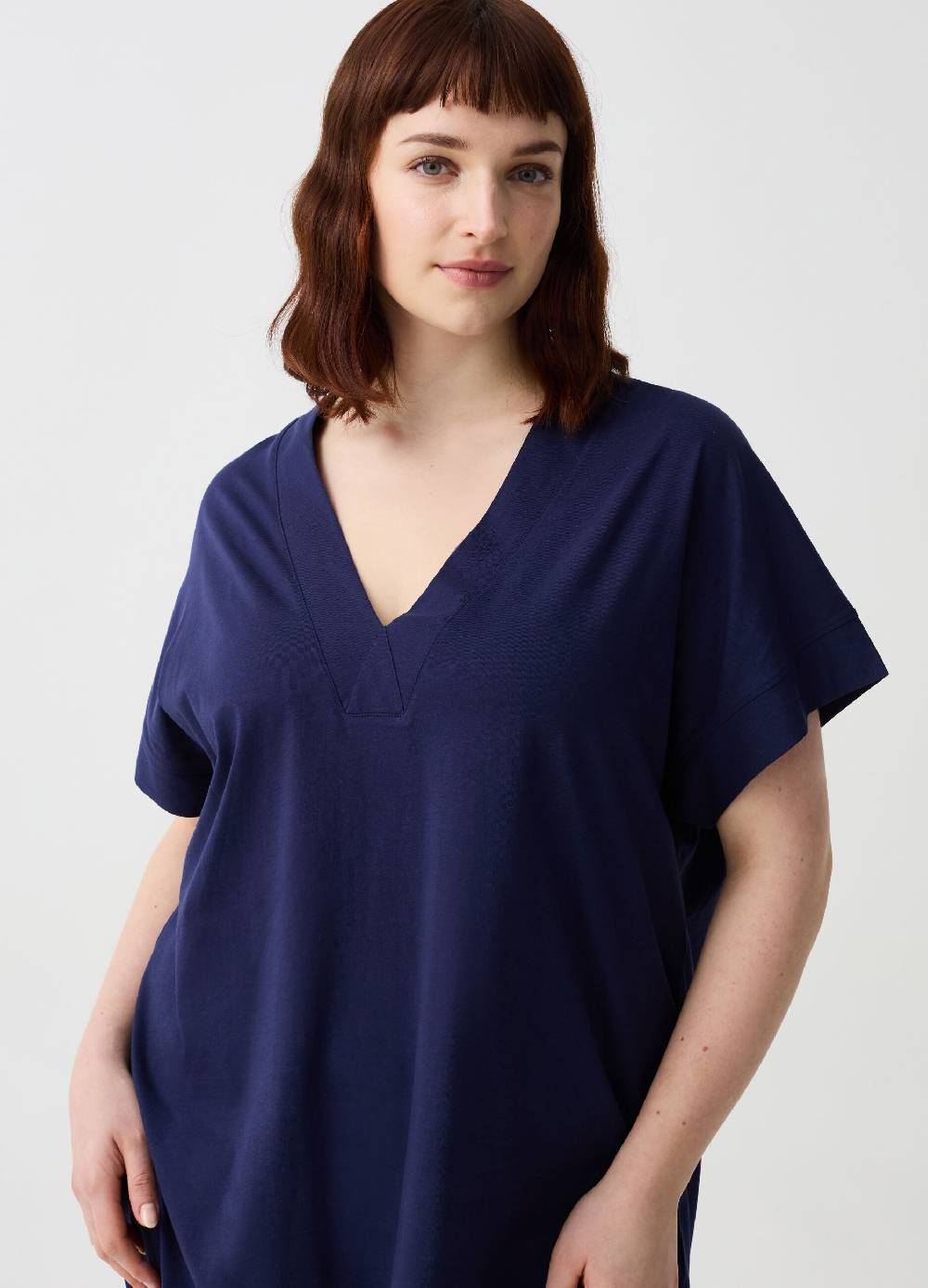 Ovs Abito Essential corto in jersey con scollo a V Curvy Italia