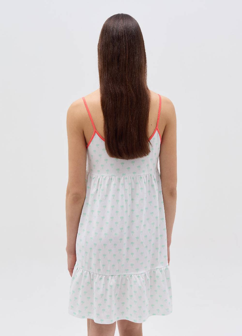 Ovs Camicia da notte con balza stampa palme Vendita