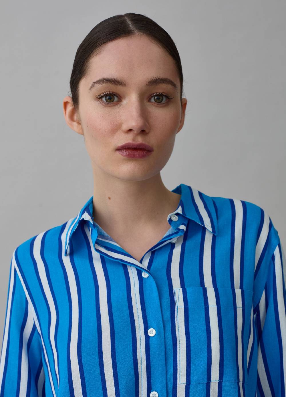 Ovs Camicia in lino e viscosa a righe Negozi Online