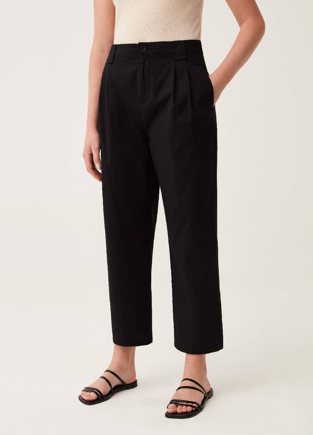 Ovs Pantaloni a sigaretta ankle fit con pinces Sottocosto