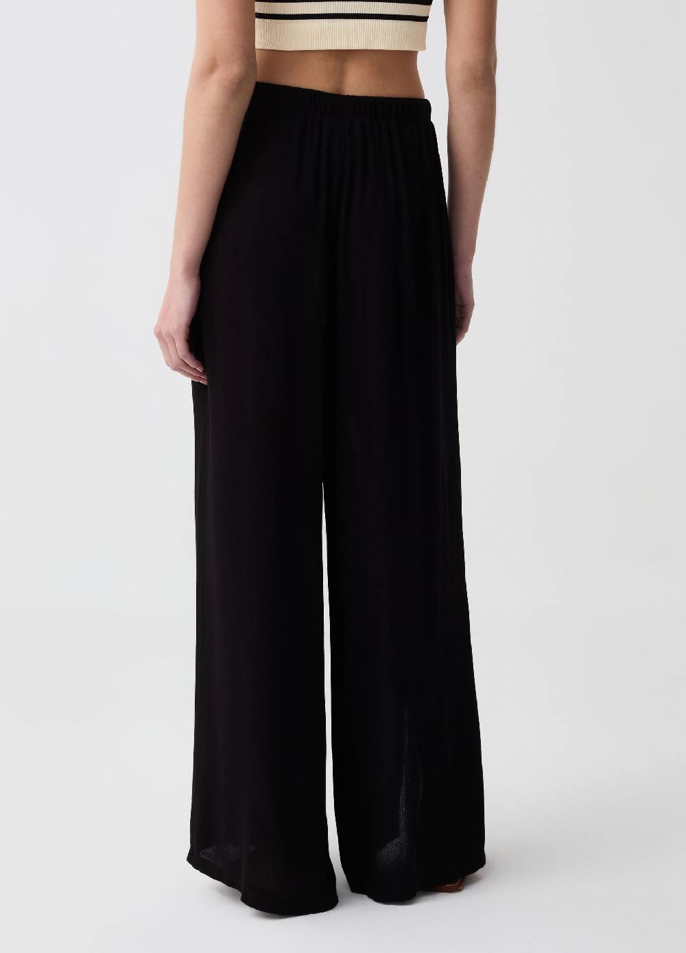 Ovs Pantalone palazzo wide leg con spacchi Saldi