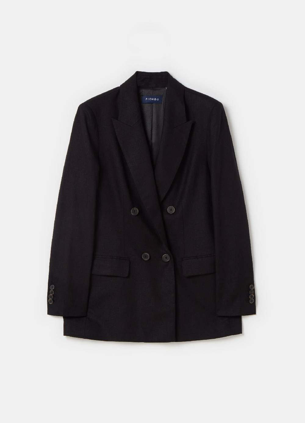 Ovs Blazer doppiopetto in lino e viscosa PIOMBO Vendita Economica