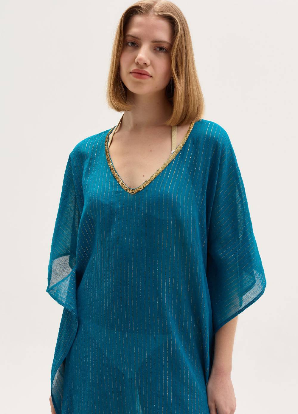 Ovs Poncho copri costume in cotone e lurex In Saldo