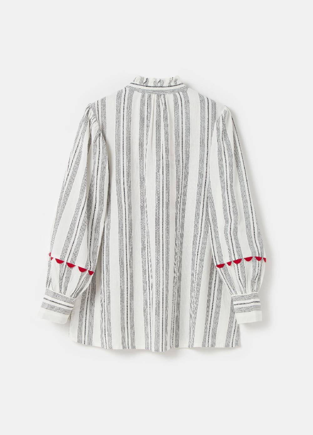 Ovs Blusa a righe con fiori ricamati Moda