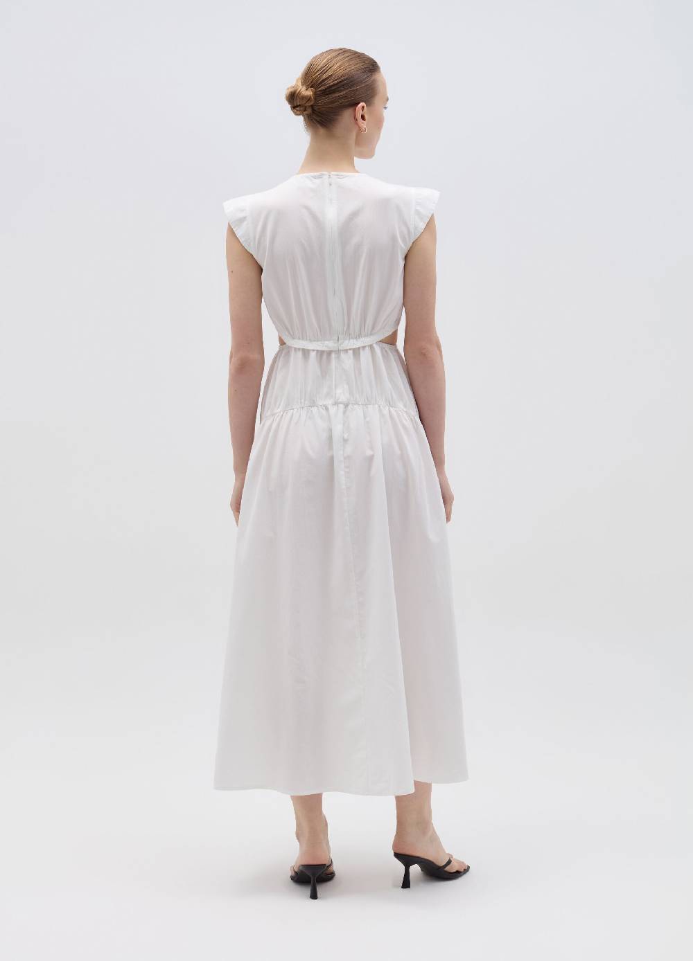 Ovs Vestito lungo in popeline con dettagli cut out Nuovo