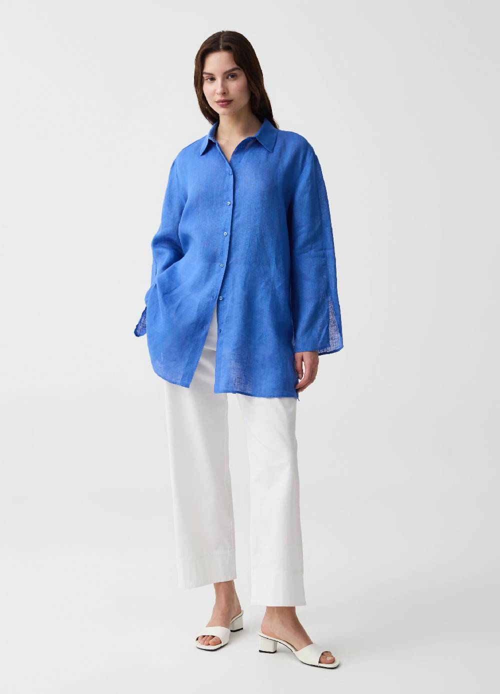 Ovs Camicia lunga in lino con spacchi Soddisfazione Garantita