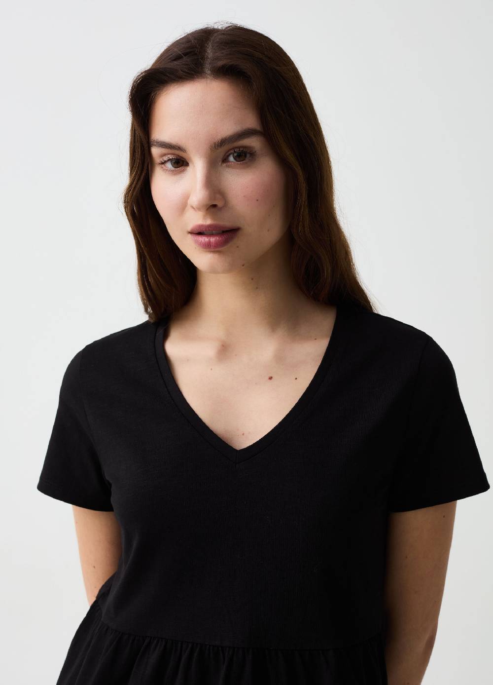Ovs Vestito Essential corto a balze Saldi Di Fabbrica