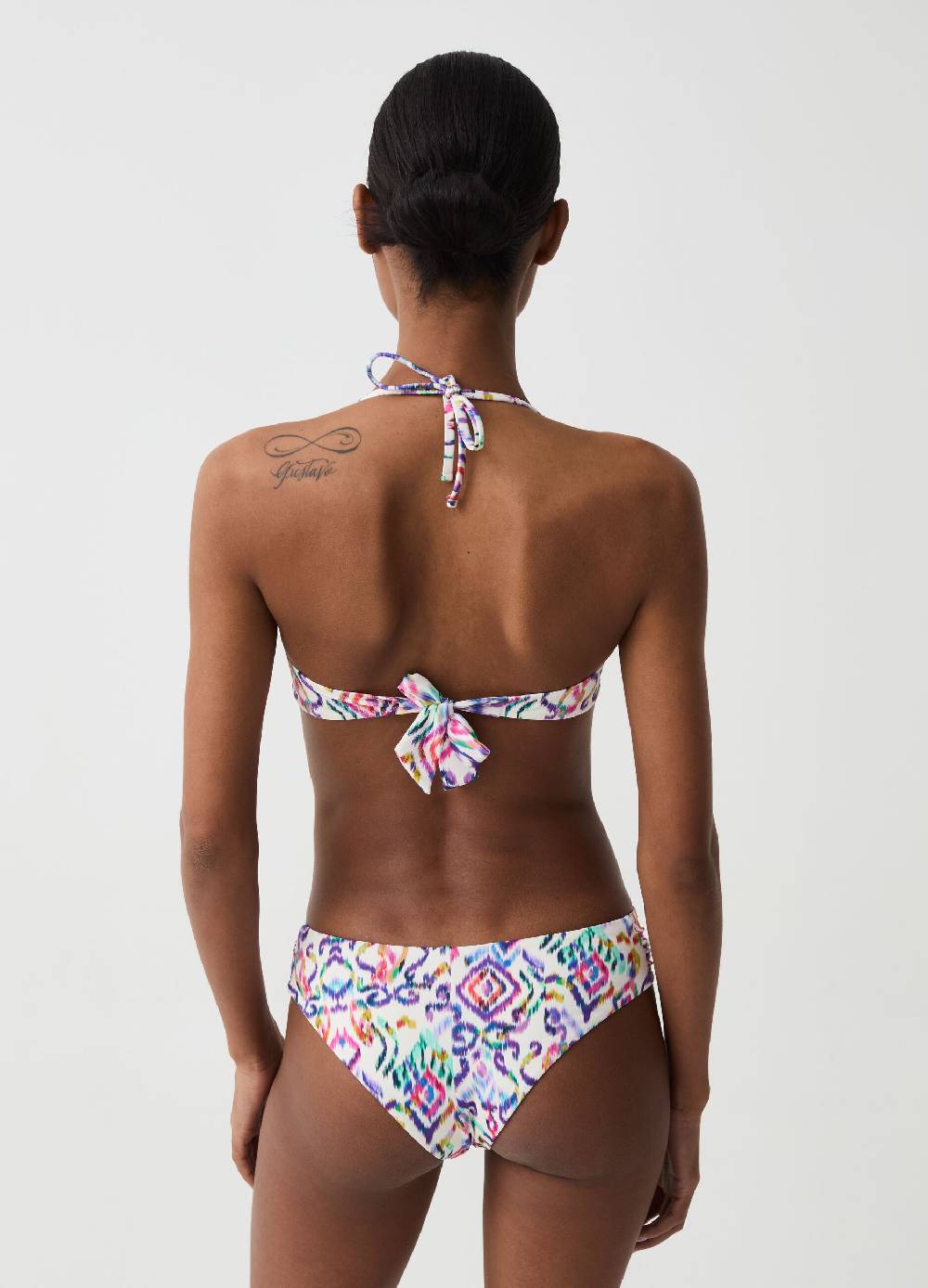 Ovs Top bikini a fascia con stampa ikat 2025