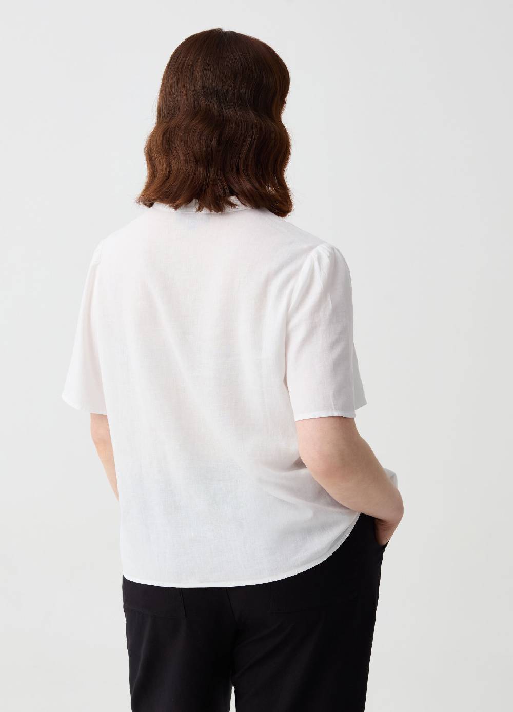 Ovs Blusa in lino e viscosa con bottoni Curvy 2025