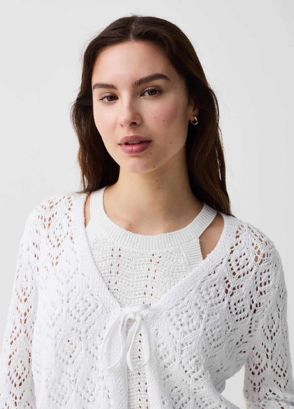 Ovs Cardigan crochet con laccetto Convenienza
