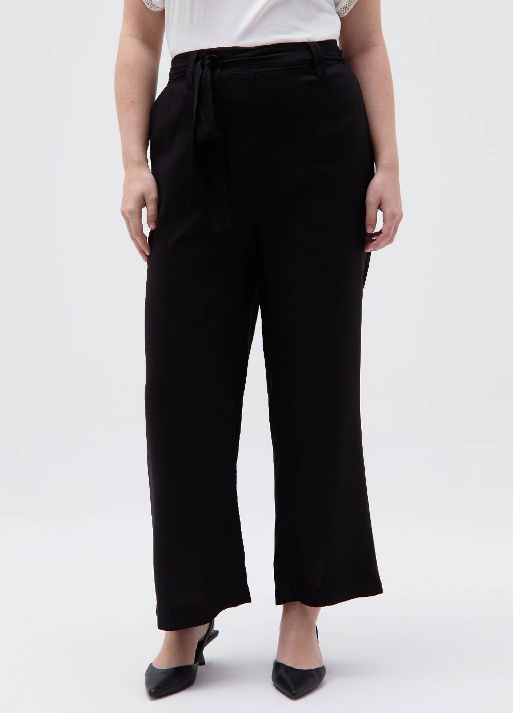 Ovs Pantalone wide leg con cintura Curvy Novità
