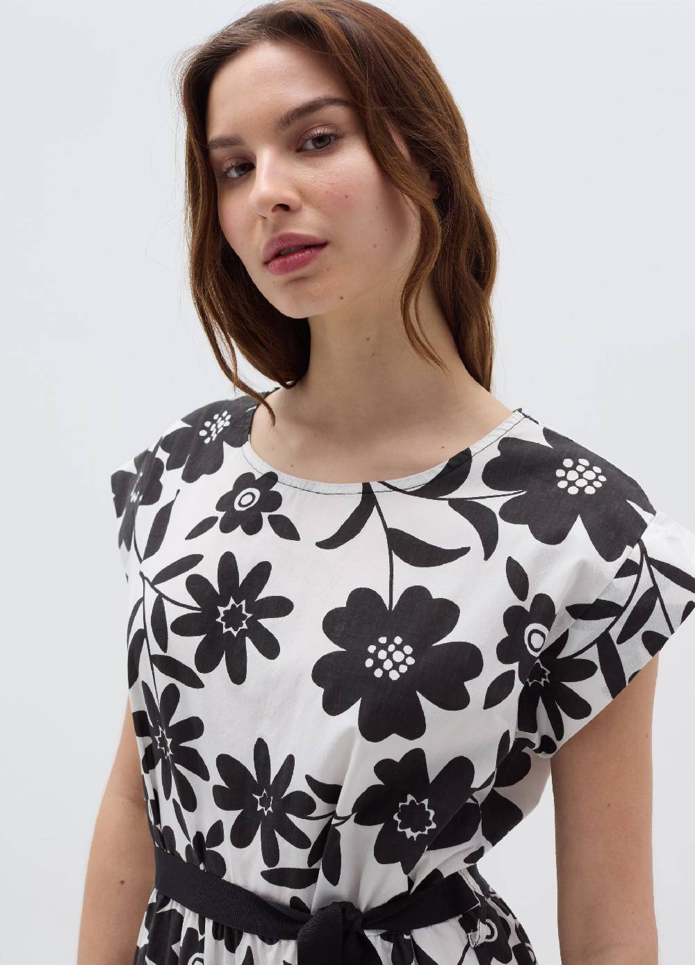 Ovs Vestito lungo a fiori con cintura In Vendita