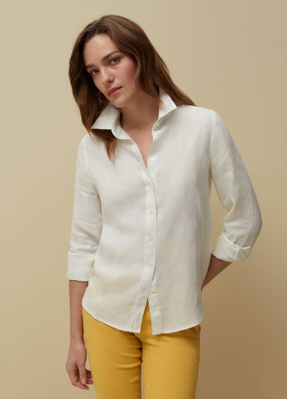 Ovs Camicia in lino tinta unita Pezzi Unici