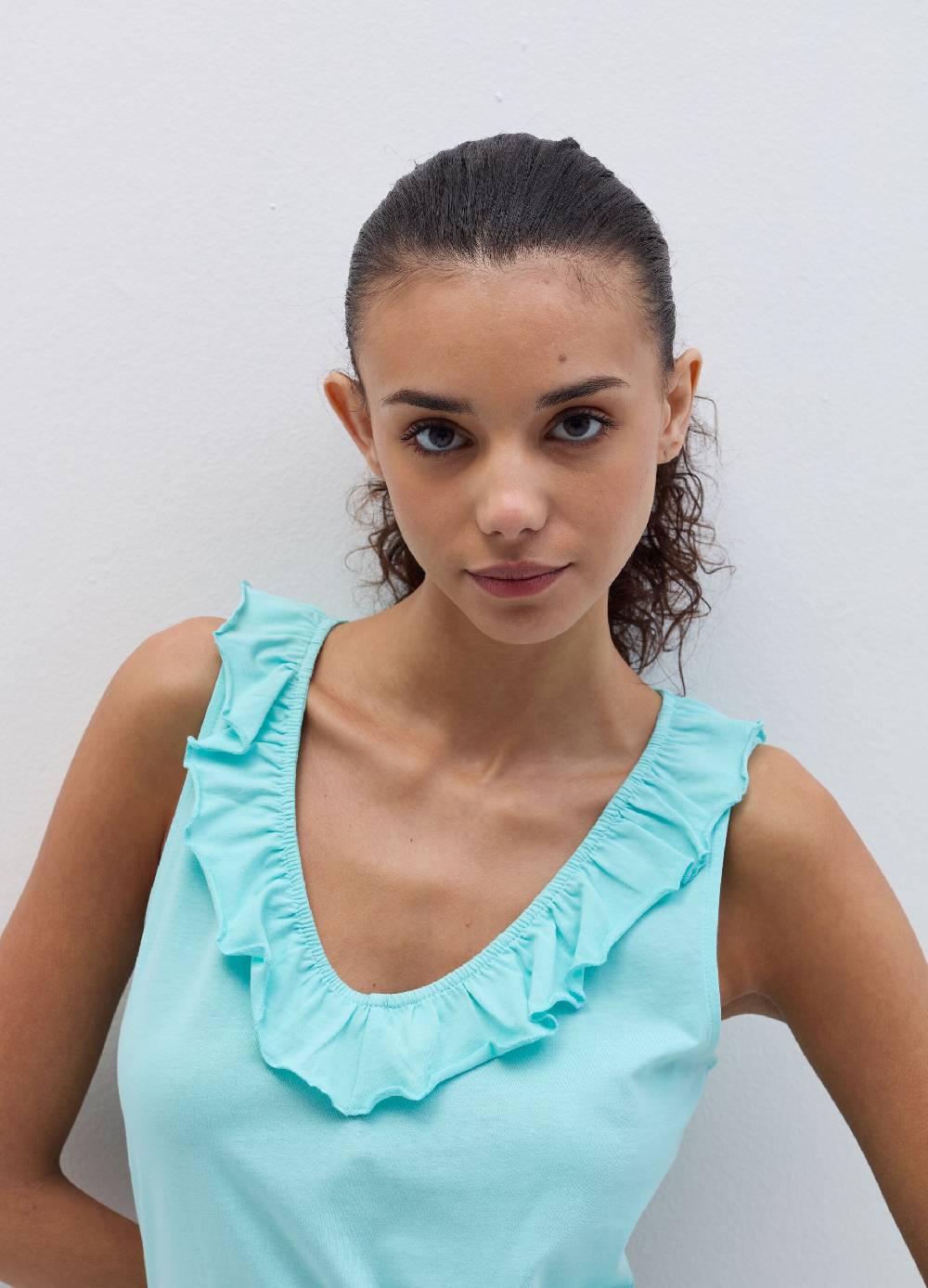 Ovs Camicia da notte scollo a V con volant Convenienza