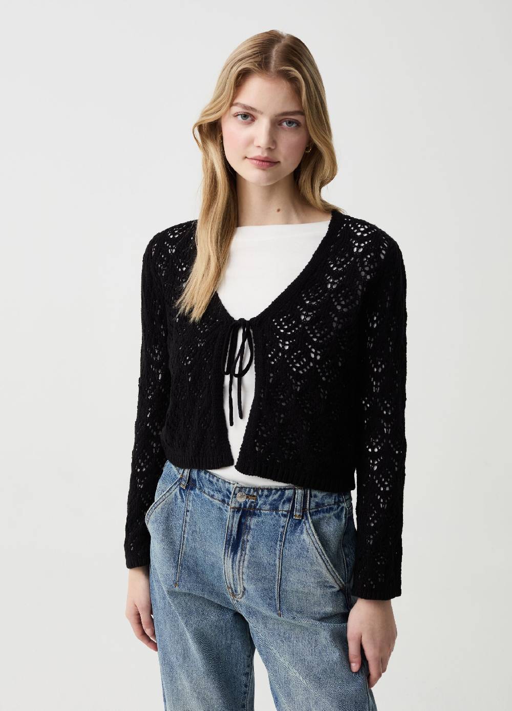 Ovs Cardigan crochet con laccetto Novità