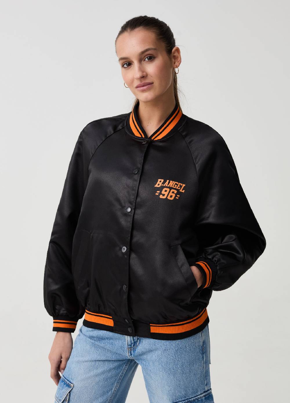 Ovs Bomber con stampa B.ANGEL X MARE FUORI In Vendita