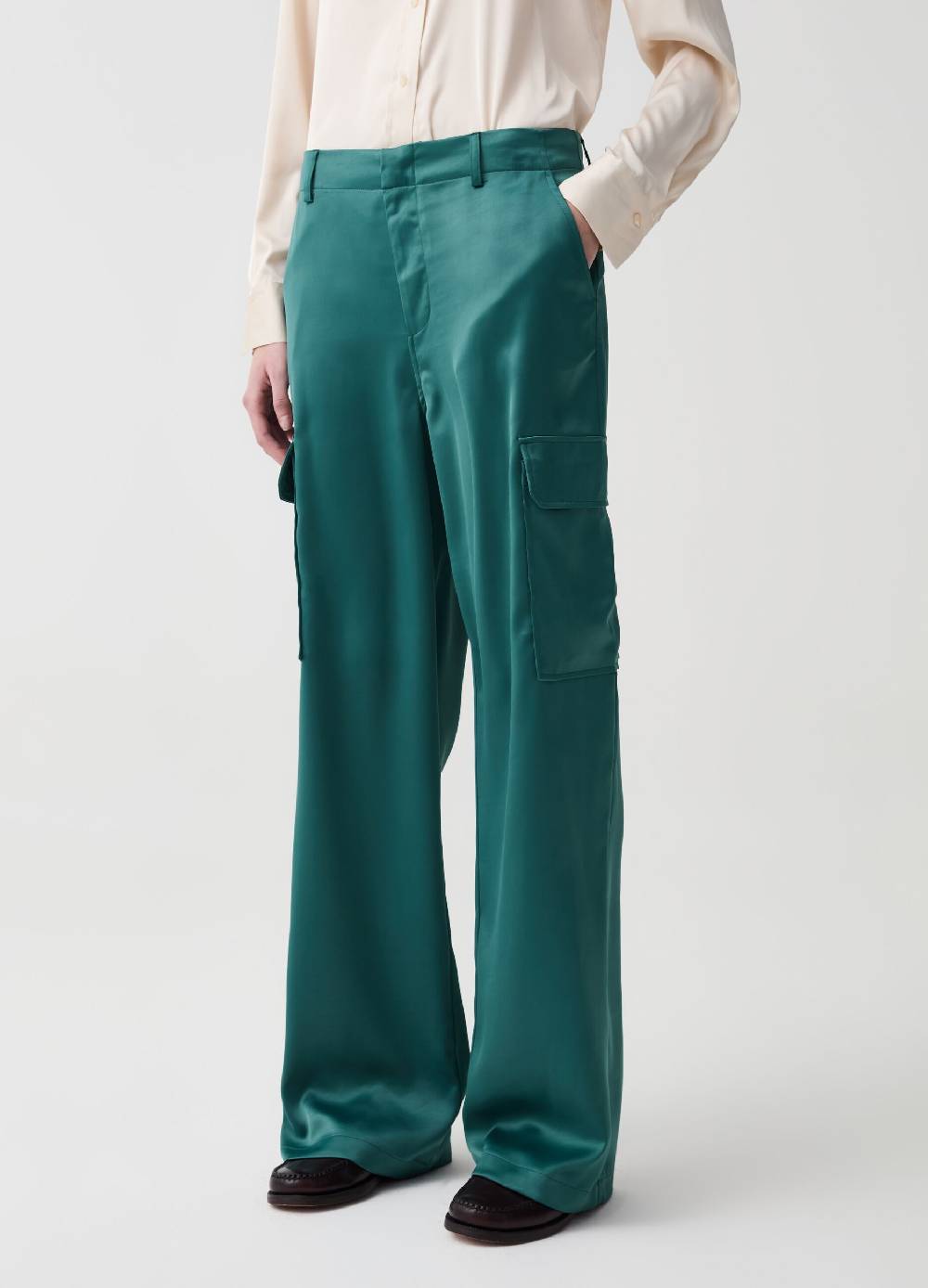 Ovs Pantalone cargo in satin Offerte