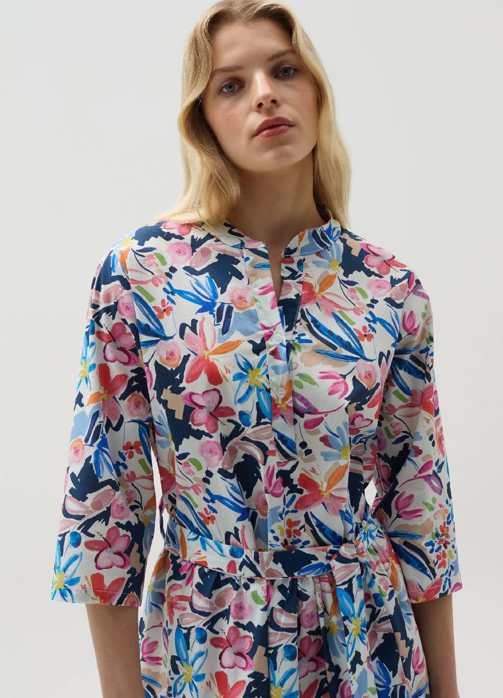 Ovs Vestito chemisier floreale a balze Vendite Flash