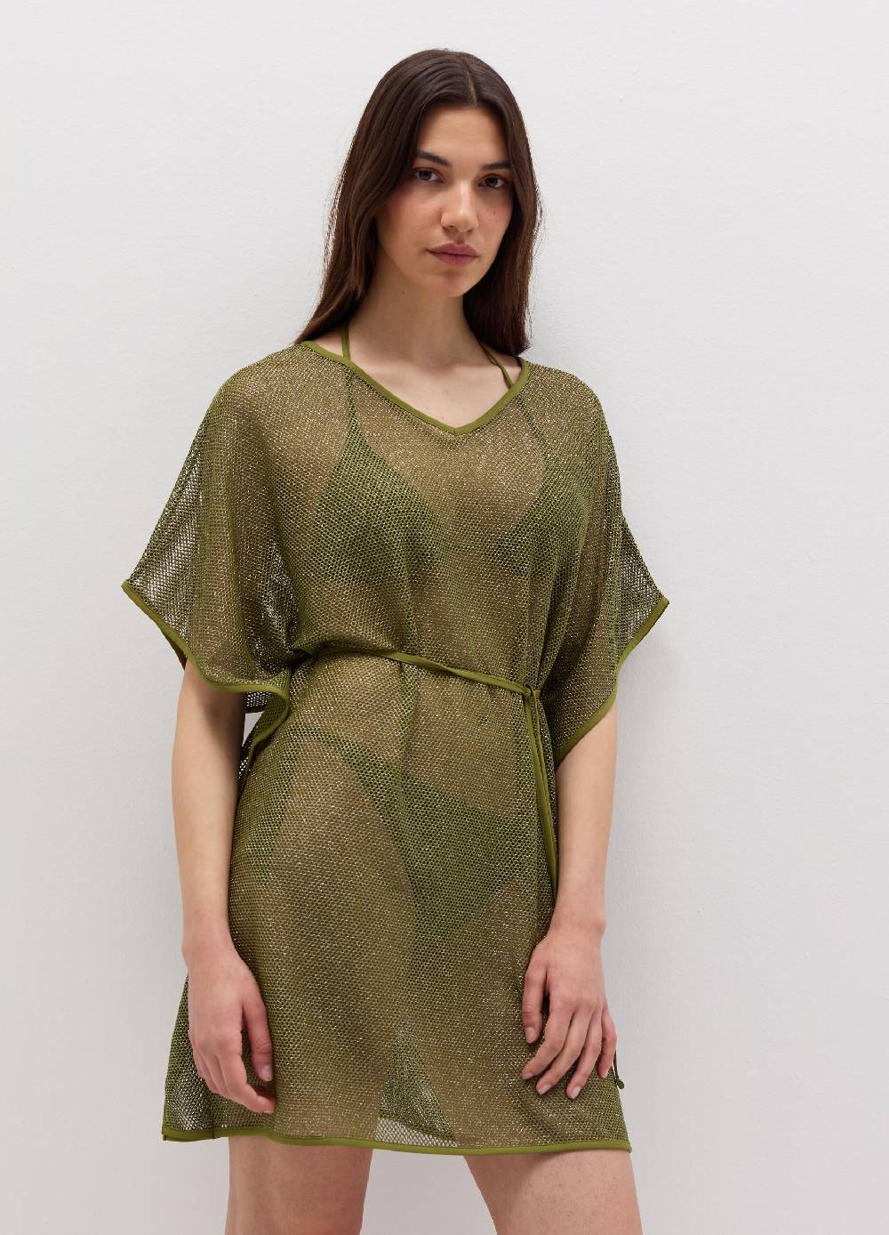 Ovs Poncho copri costume a rete in lurex 2025