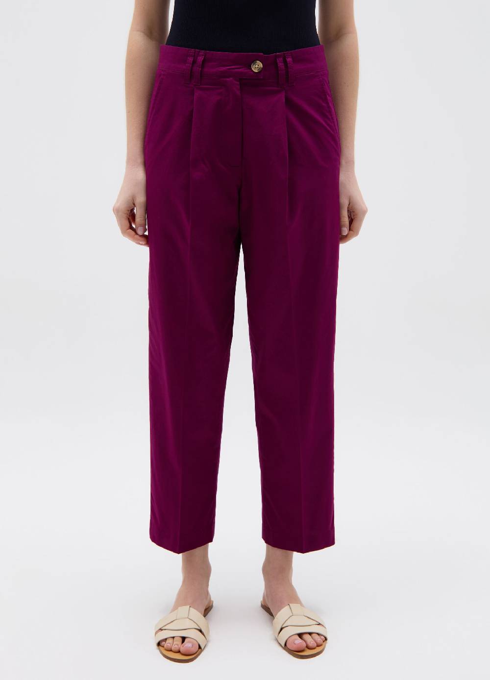 Ovs Pantalone a sigaretta crop con pinces Hotsell