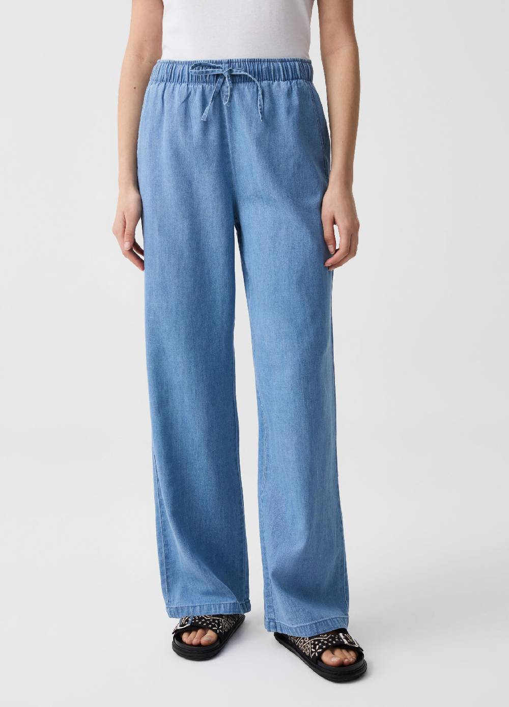 Ovs Joggers wide leg effetto denim Promozione Limitata