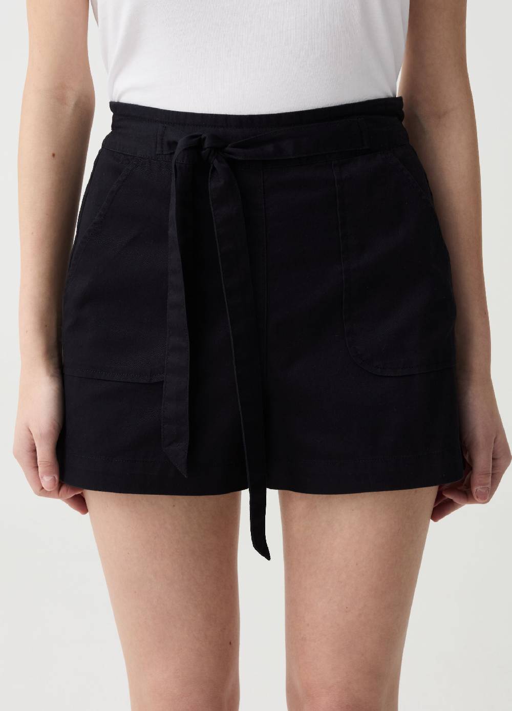 Ovs Shorts in denim fluido con cintura Economico
