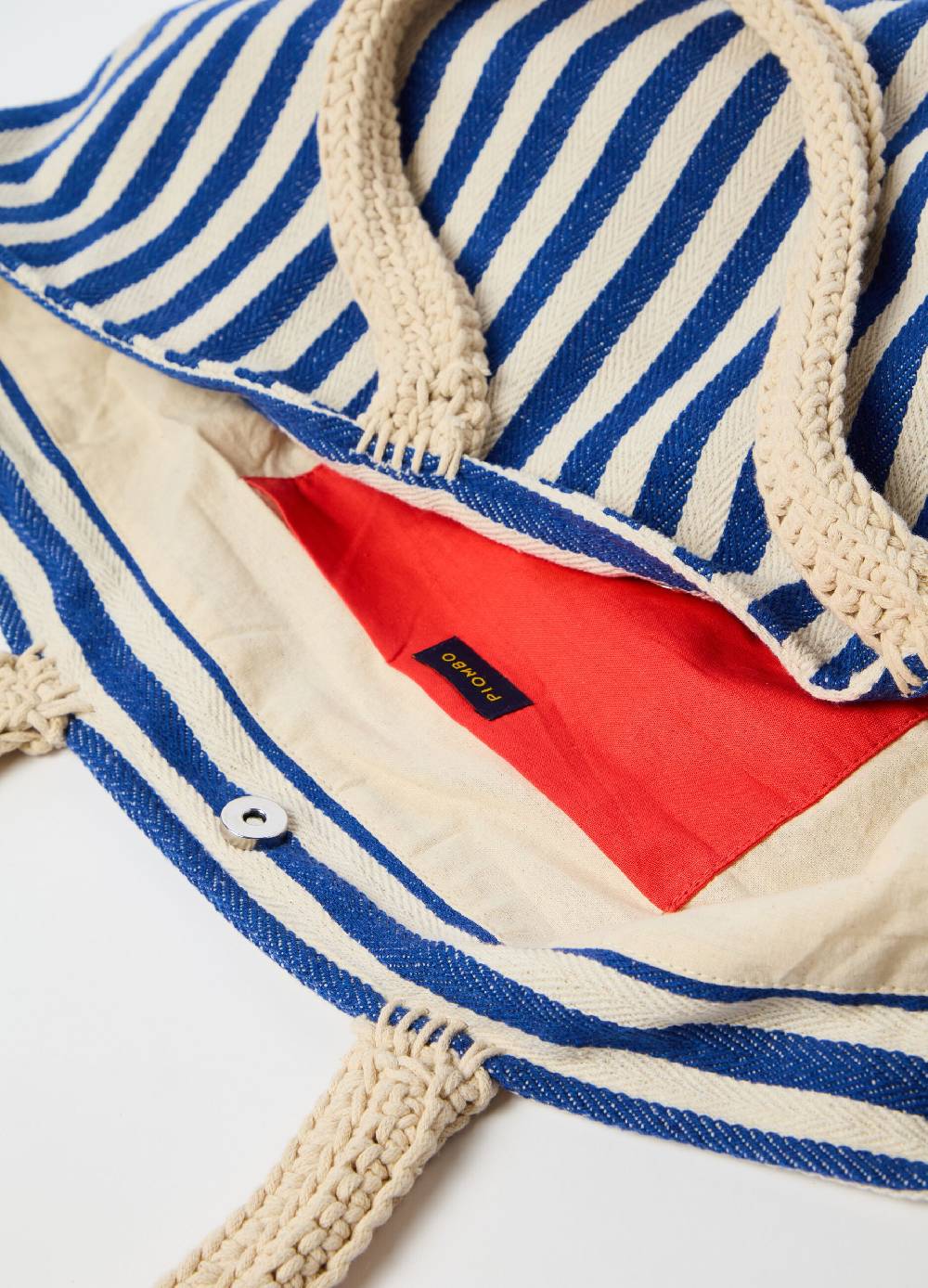 Ovs Maxi shopping bag in cotone a righe Hotsell