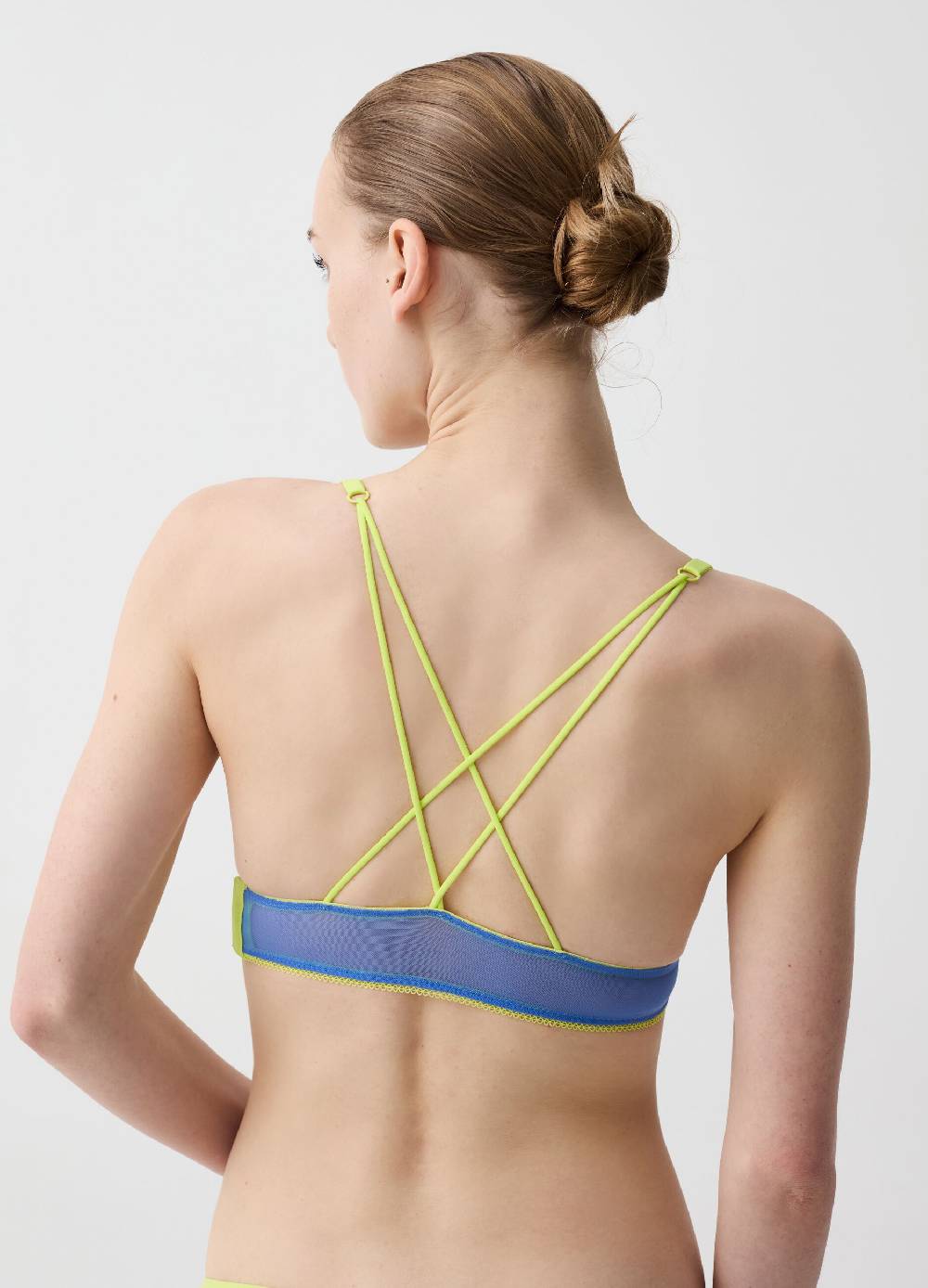 Ovs Reggiseno Bralette in mesh profili a contrasto Nuova