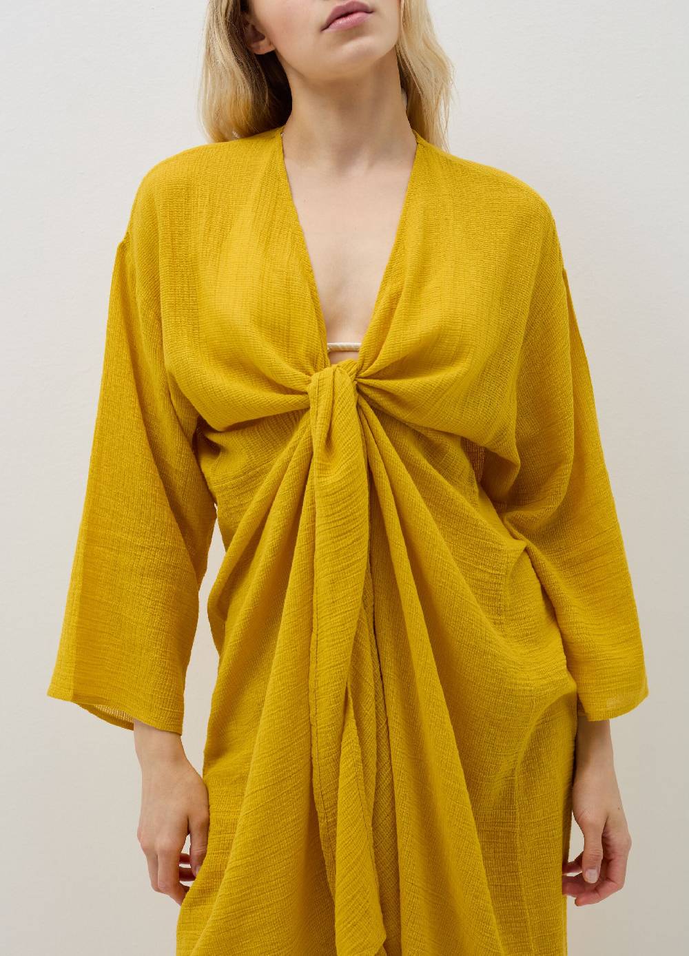 Ovs Kimono copri costume scollo a V con nodo 2025