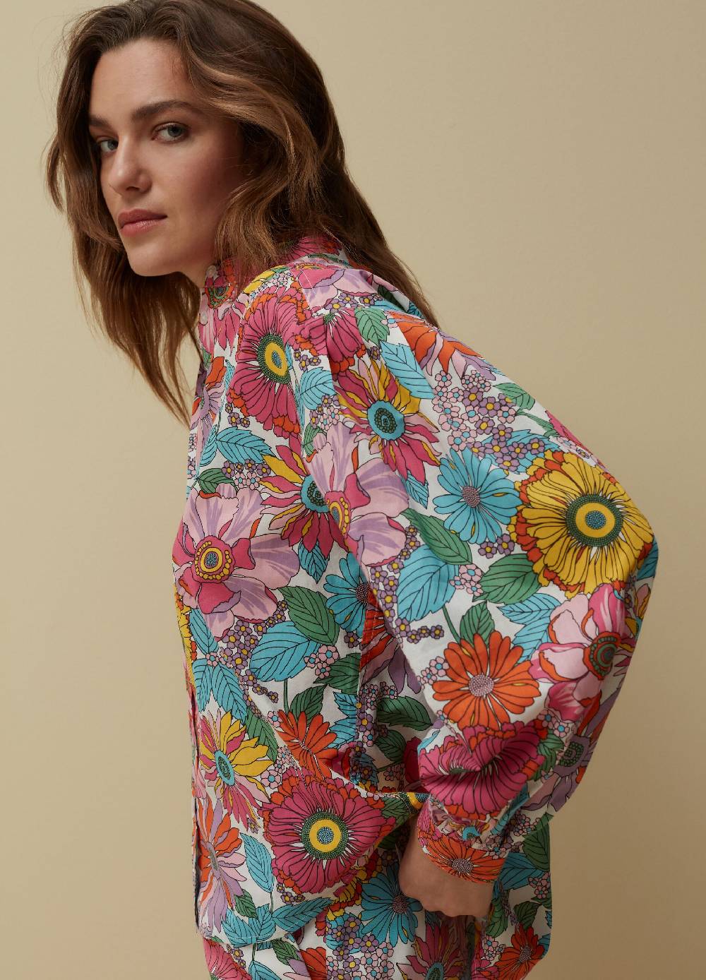 Ovs Camicia in cotone con stampa a fiori Nuovo