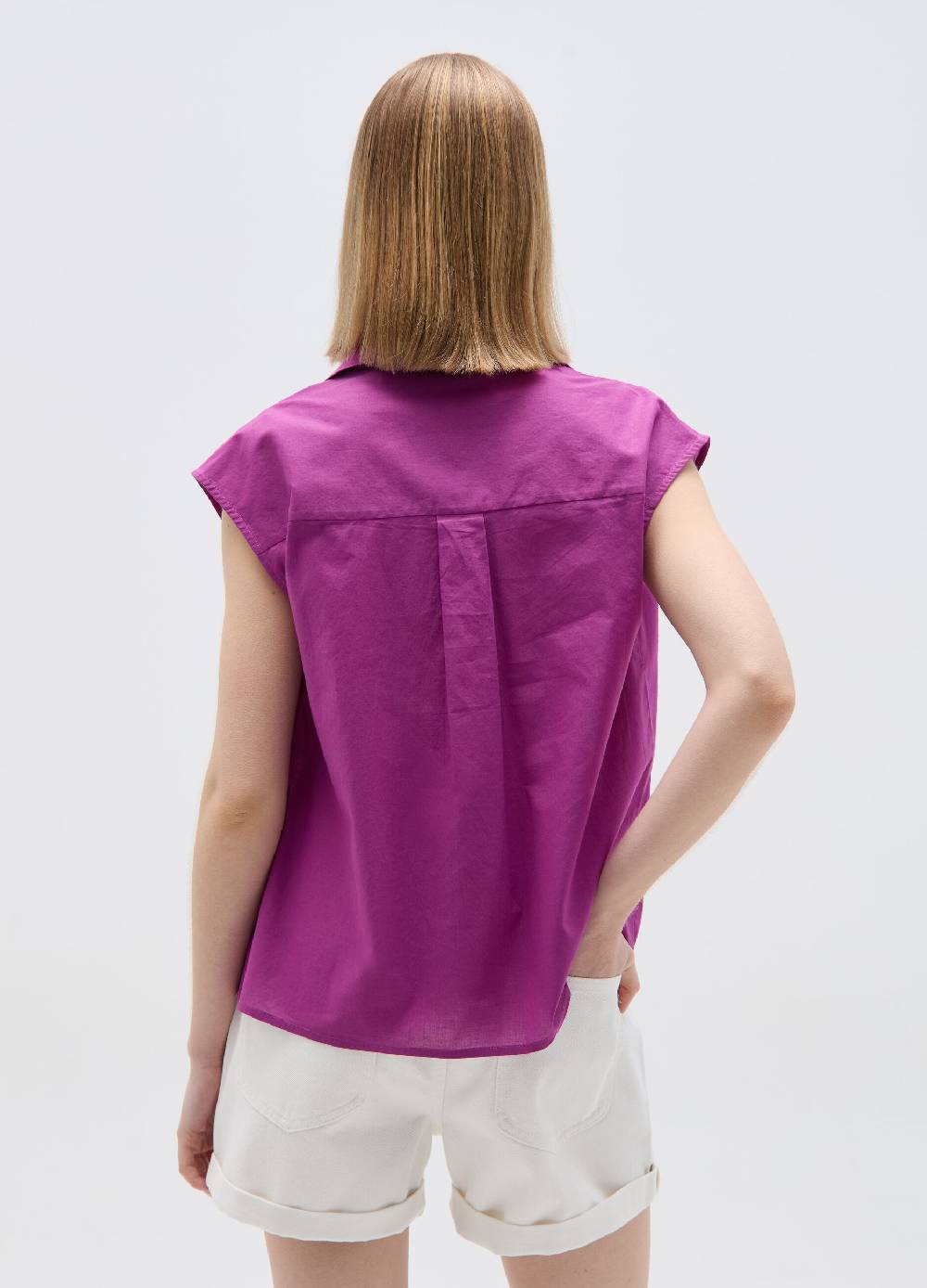 Ovs Blusa smanicata con scollo a polo Sottocosto
