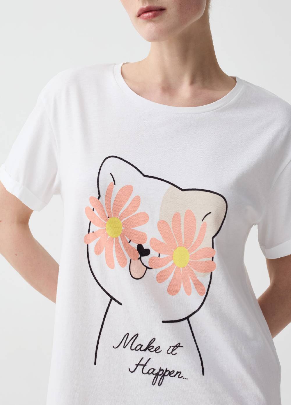 Ovs Camicia da notte con stampa gatto Saldi