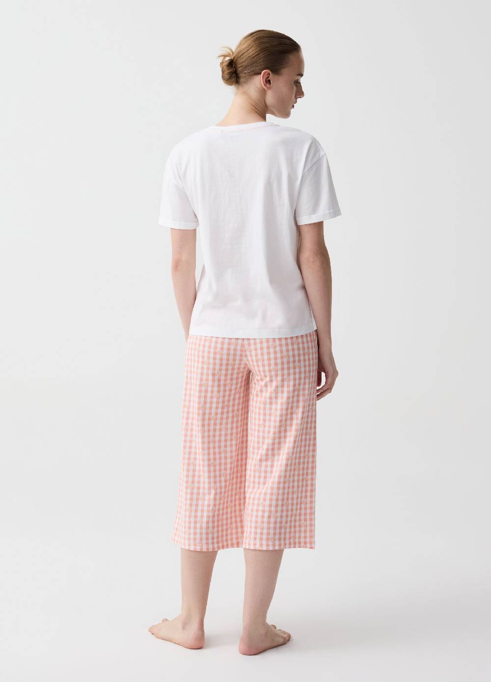Ovs Pigiama con pantalone pinocchietto vichy Vendita Calda