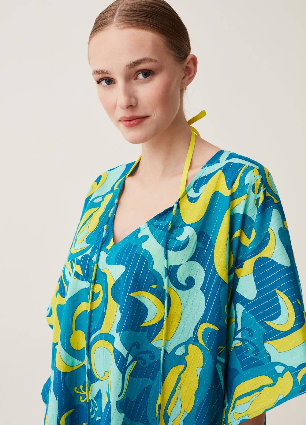 Ovs Poncho copri costume con stampa all-over Promozione Limitata