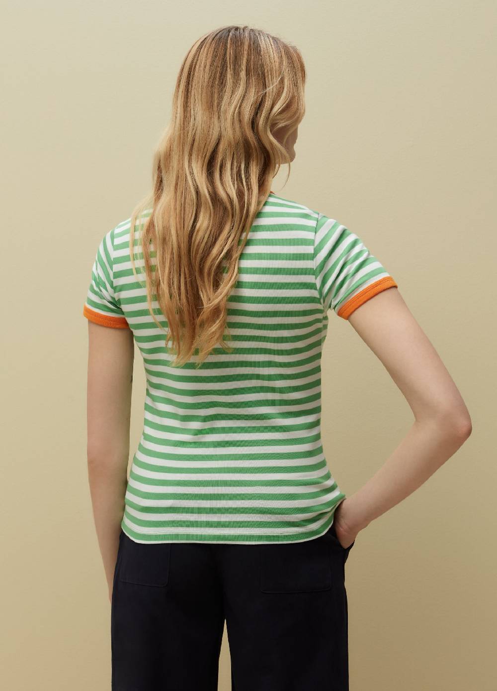 Ovs T-shirt in cotone Supima a righe Fino Al -60%