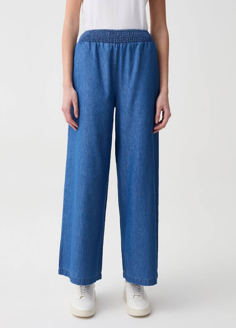Ovs Jeans wide leg in tessuto fluido In Vendita