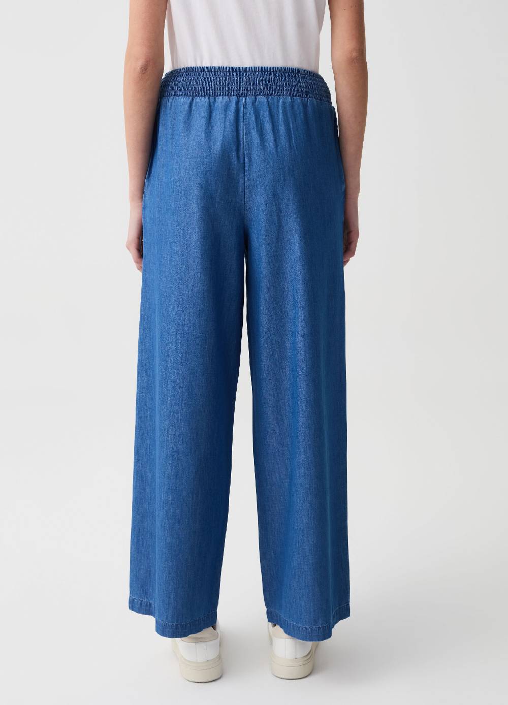 Ovs Jeans wide leg in tessuto fluido In Vendita