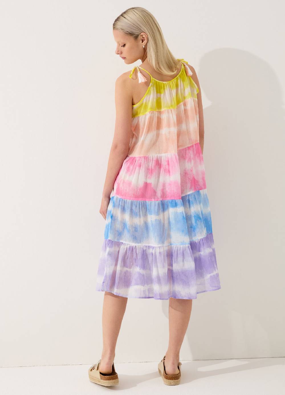 Ovs Vestito copri costume a balze Tie Dye Offerta
