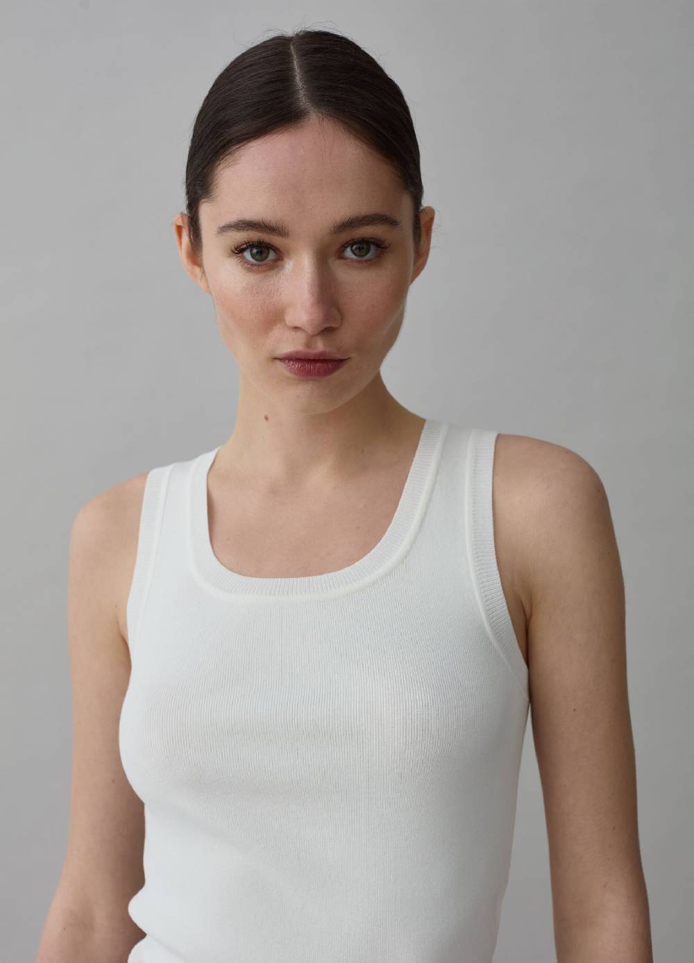 Ovs Tank top a costine con scollo rotondo Economico