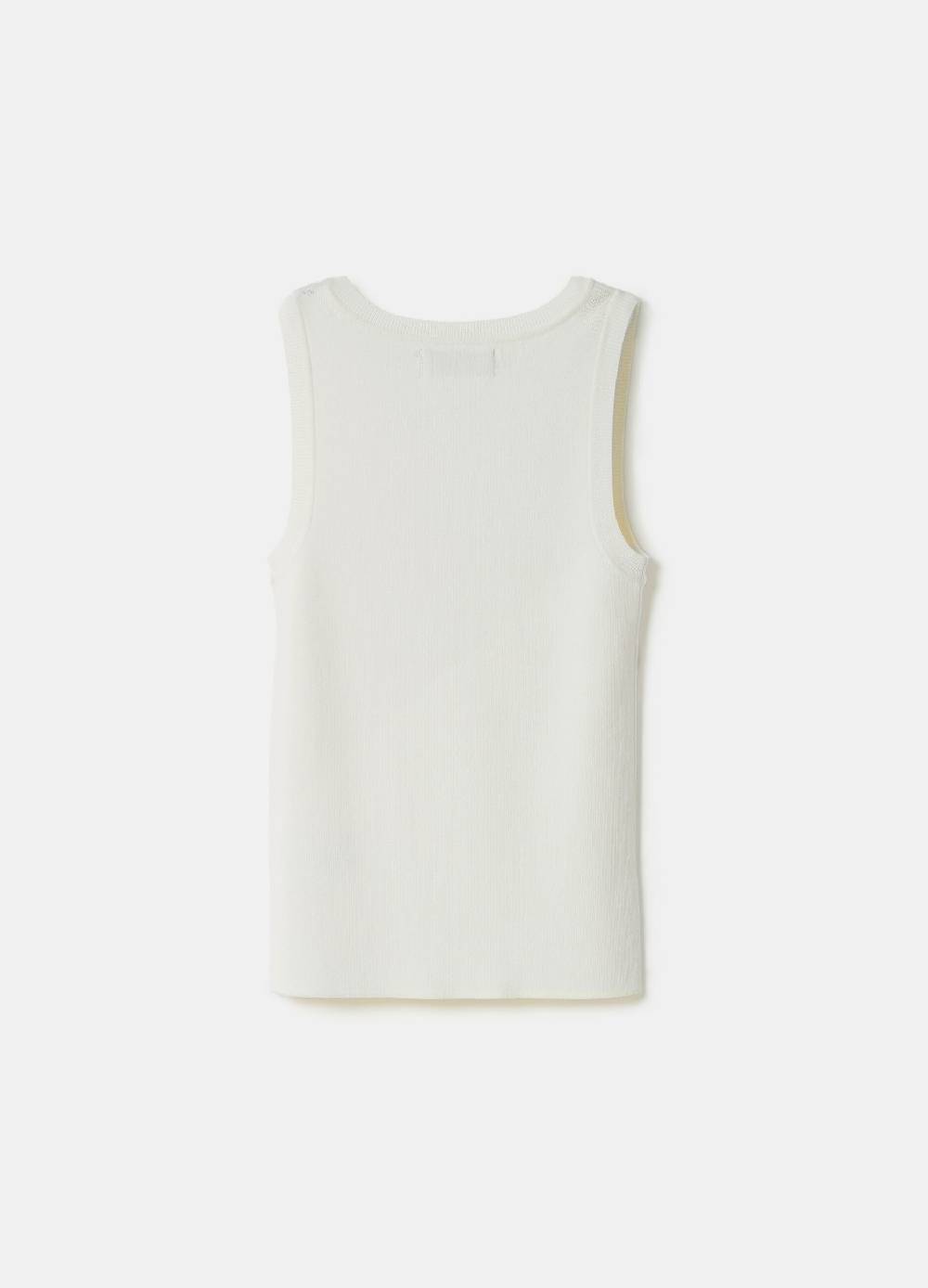Ovs Tank top a costine con scollo rotondo Economico
