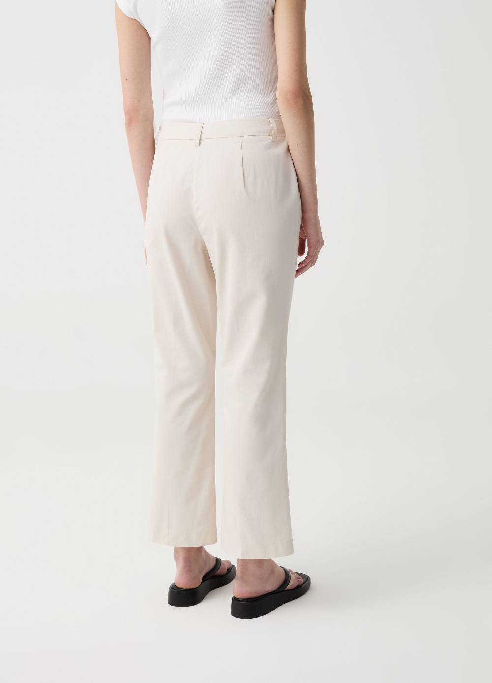 Ovs Pantalone crop a sigaretta in cotone Online