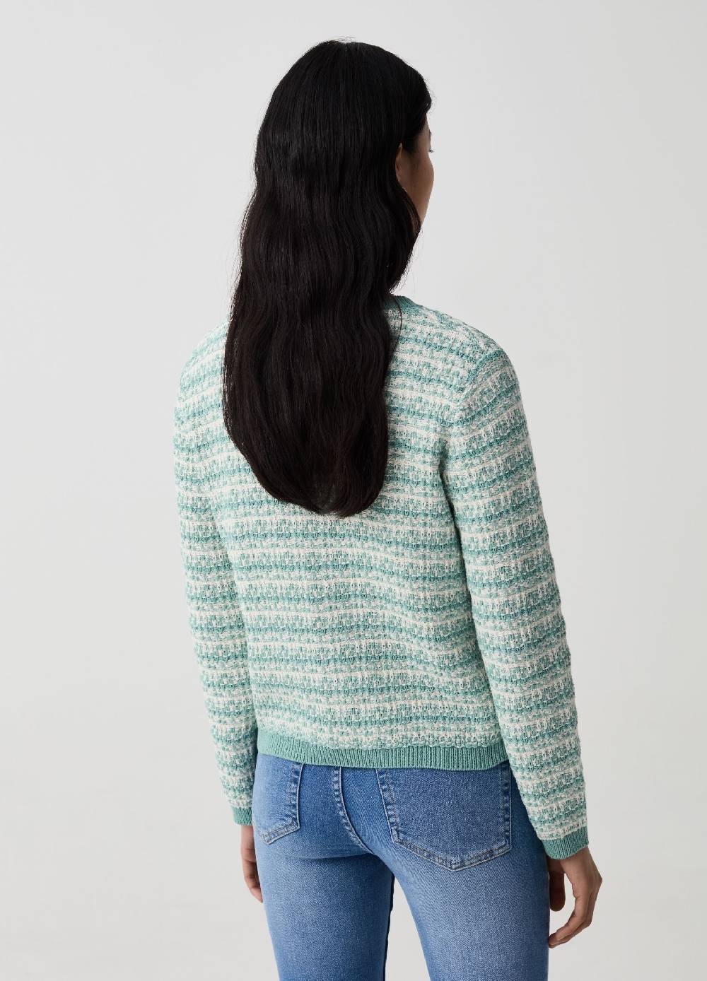 Ovs Giacca cardigan effetto tweed con bottoni lucidi Outlet