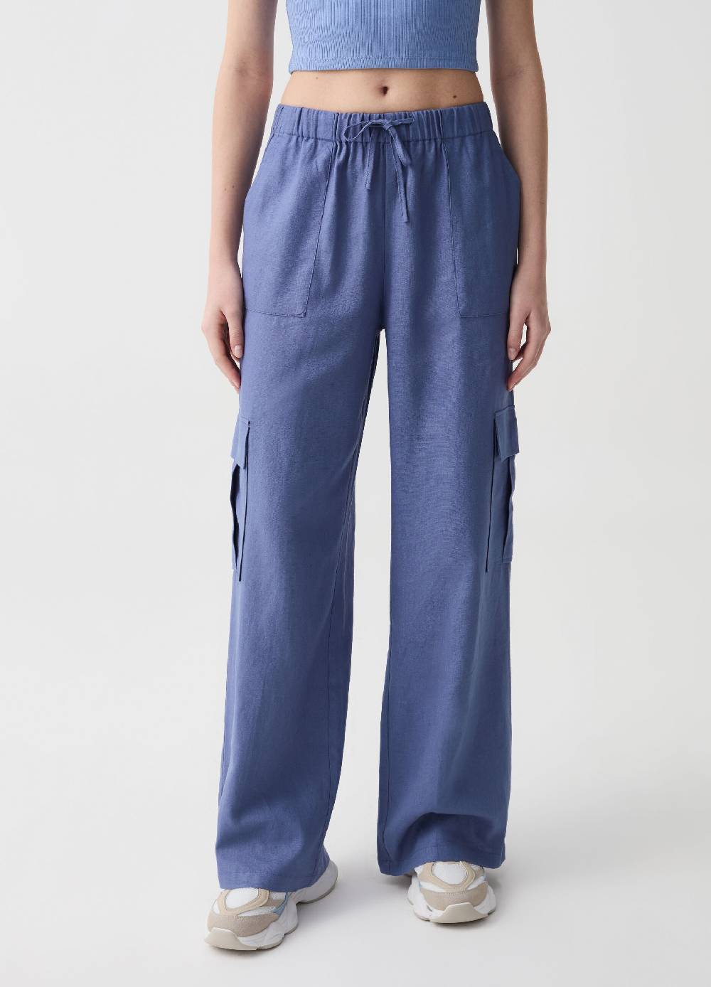 Ovs Pantaloni cargo in lino e viscosa Offerte