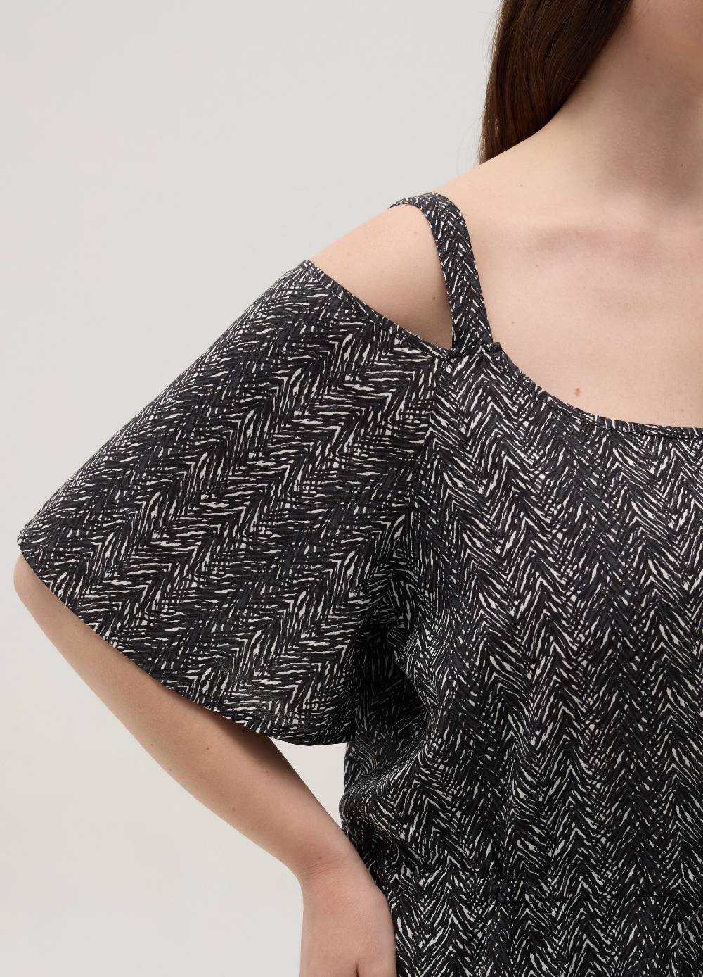 Ovs Blusa stampata con spalle scoperte Curvy Nuova